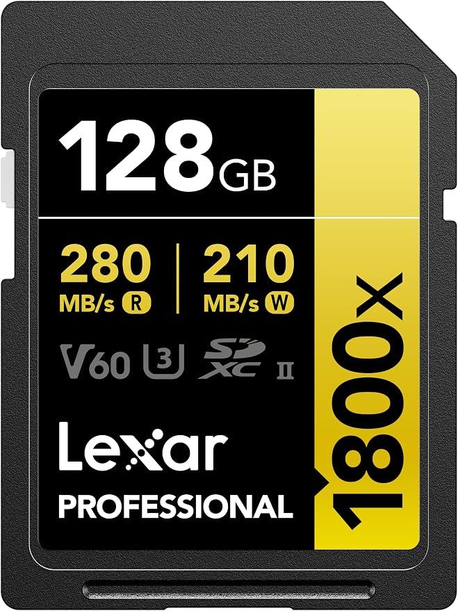 Lexar 128GB Professional 1800x SDXC UHS-II (V60)